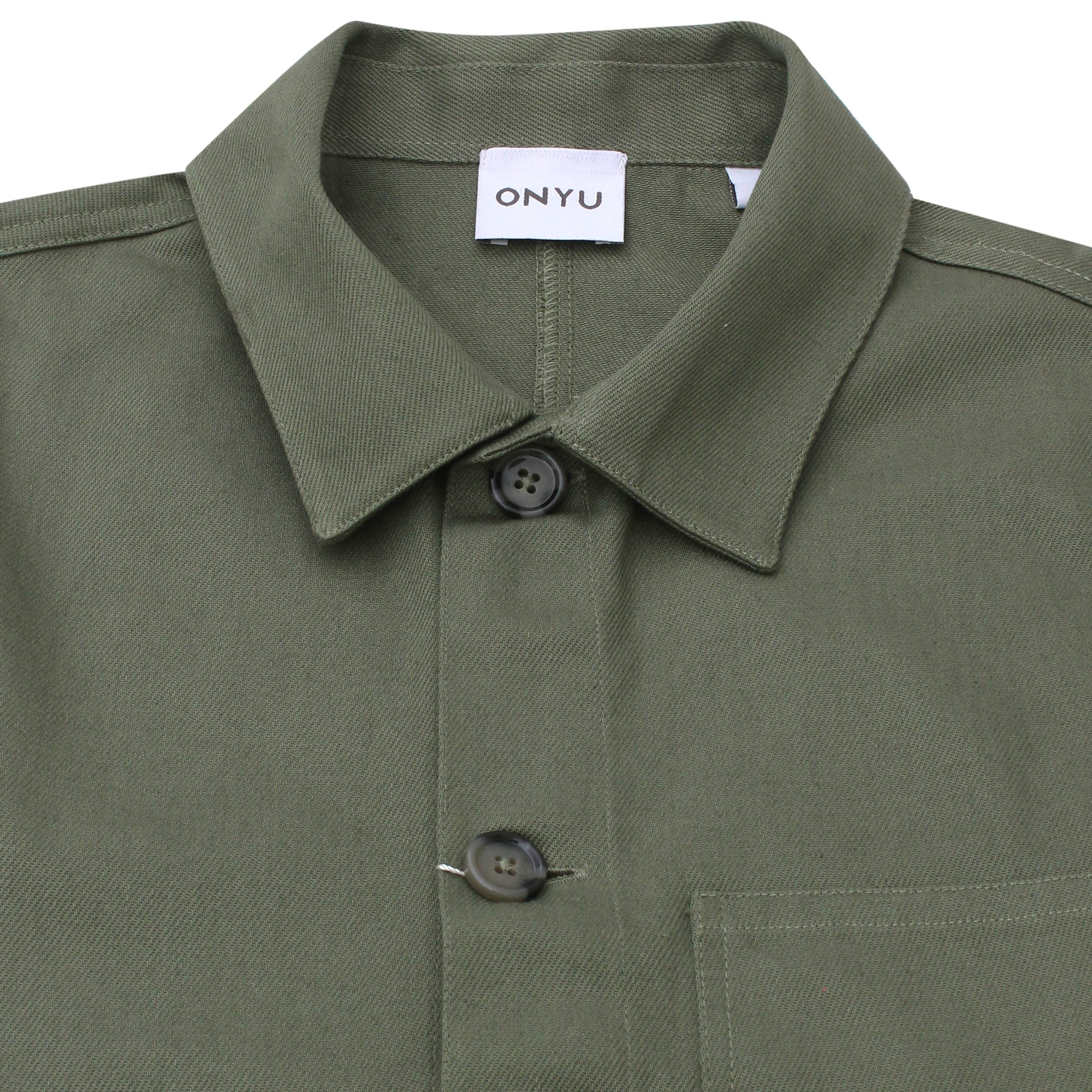 Army Green Twill Utility Jacket