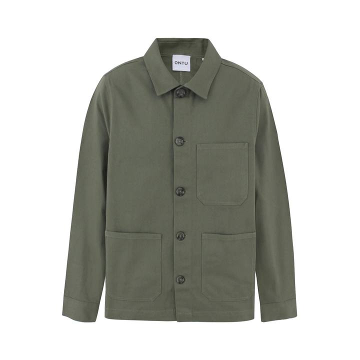 Army Green Twill Utility Jacket