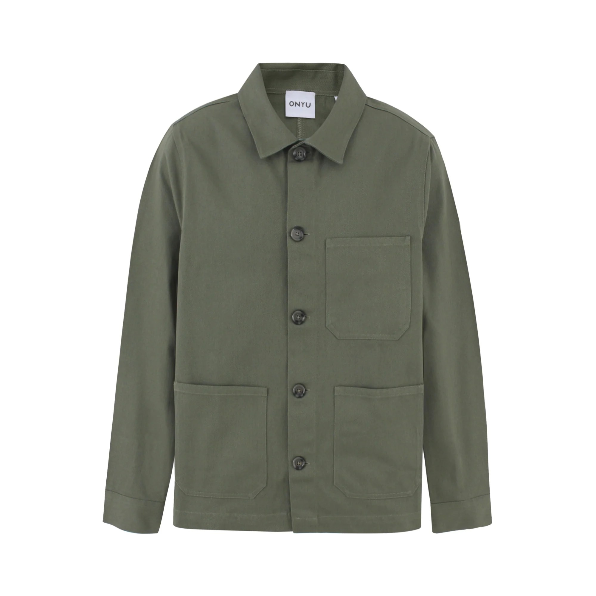 Army Green Twill Utility Jacket