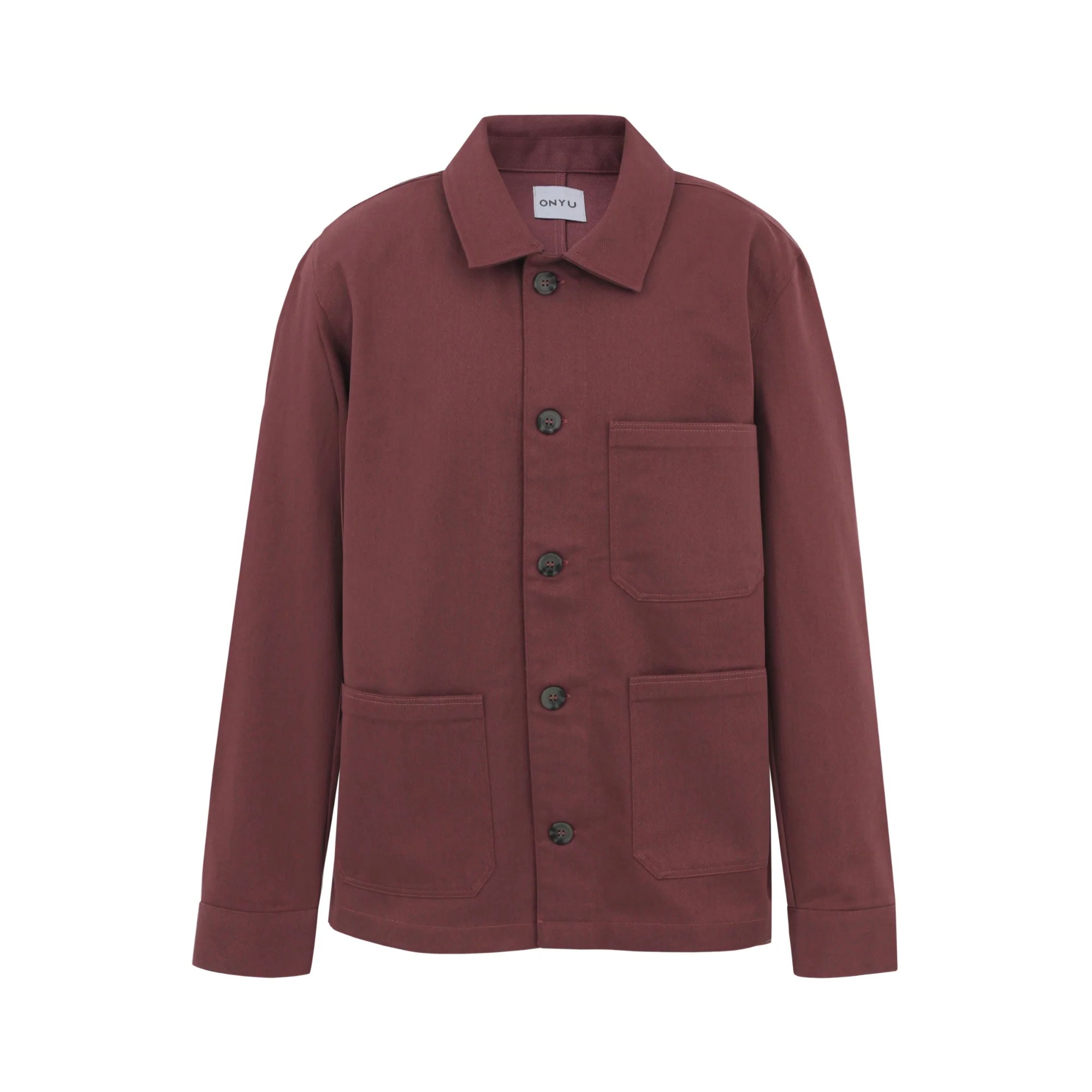 Dark Plum Twill Utility Jacket