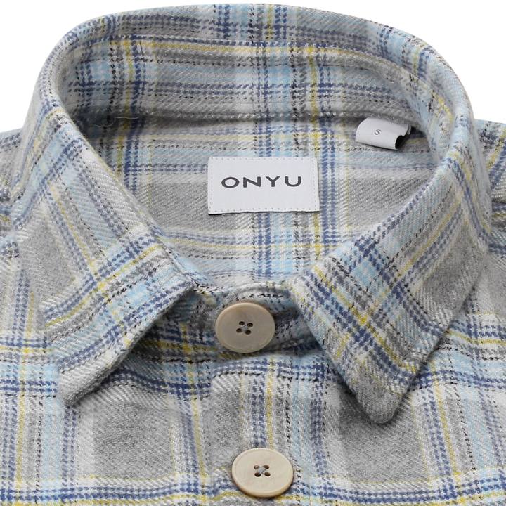 Lime/Grey Checkered Overshirt