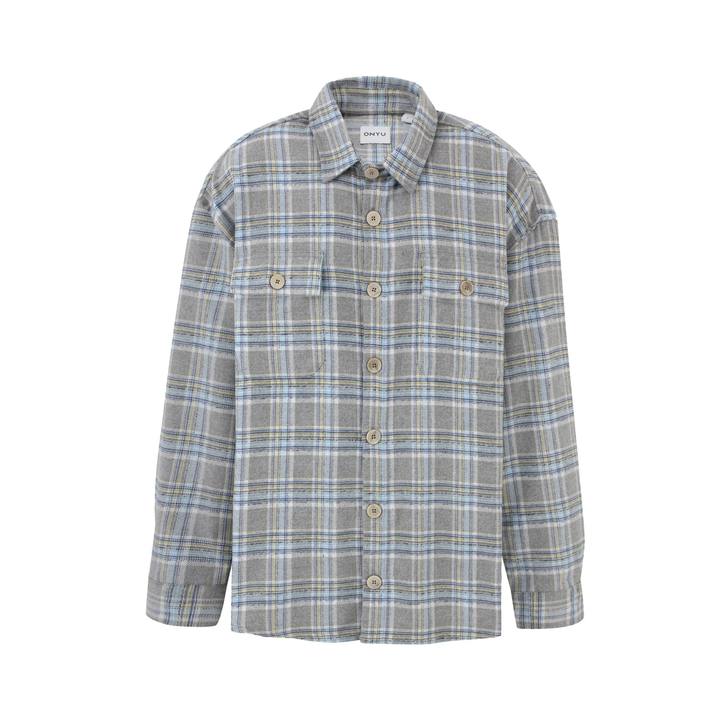 Lime/Grey Checkered Overshirt