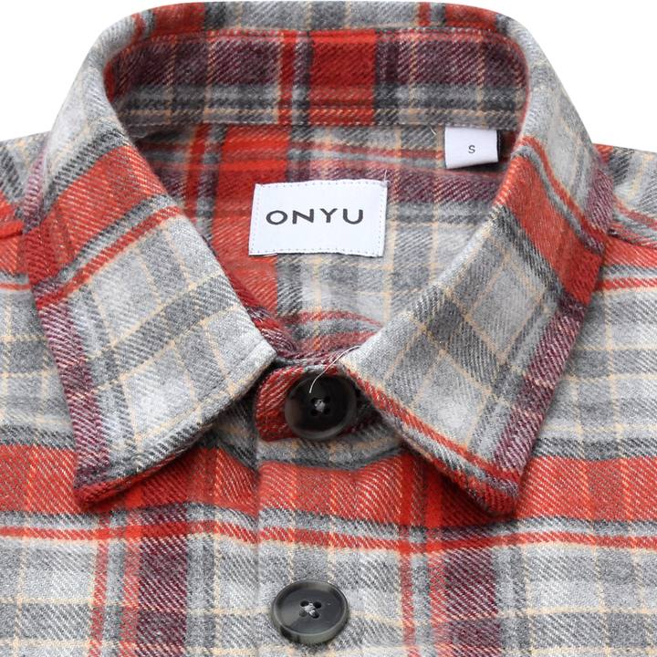 Rust/Grey Checkered Overshirt