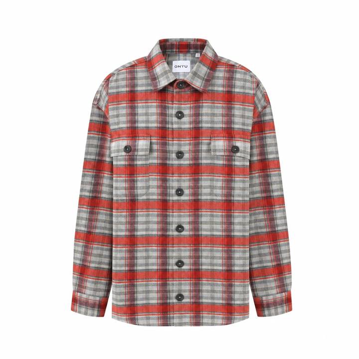 Rust/Grey Checkered Overshirt