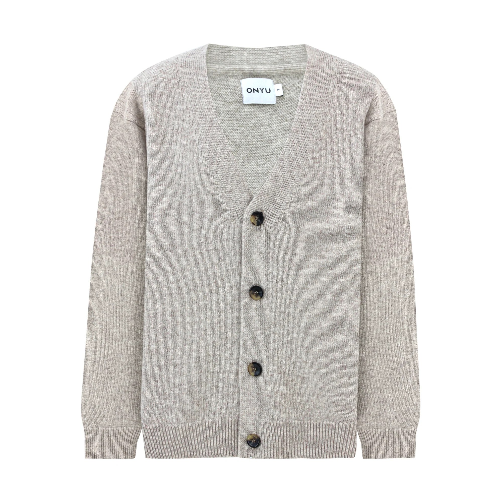 Light Beige Wool Cardigan