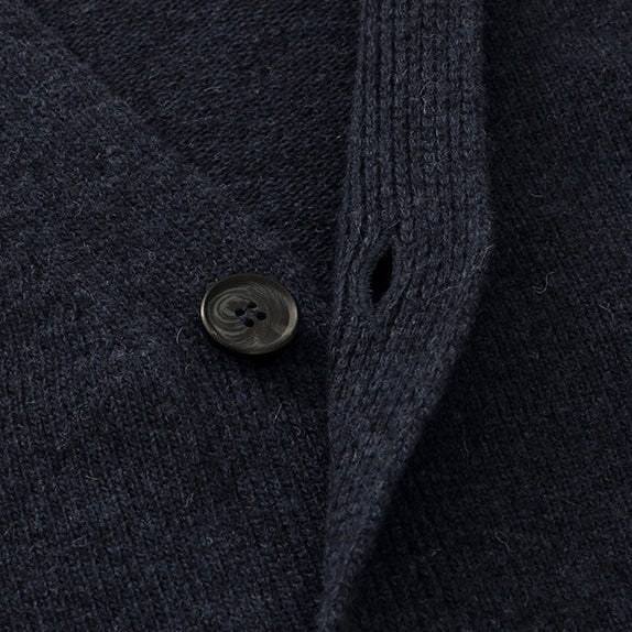 Dark Navy Wool Cardigan