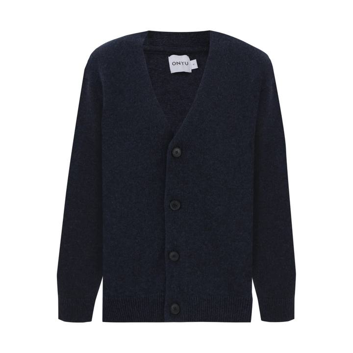 Dark Navy Wool Cardigan