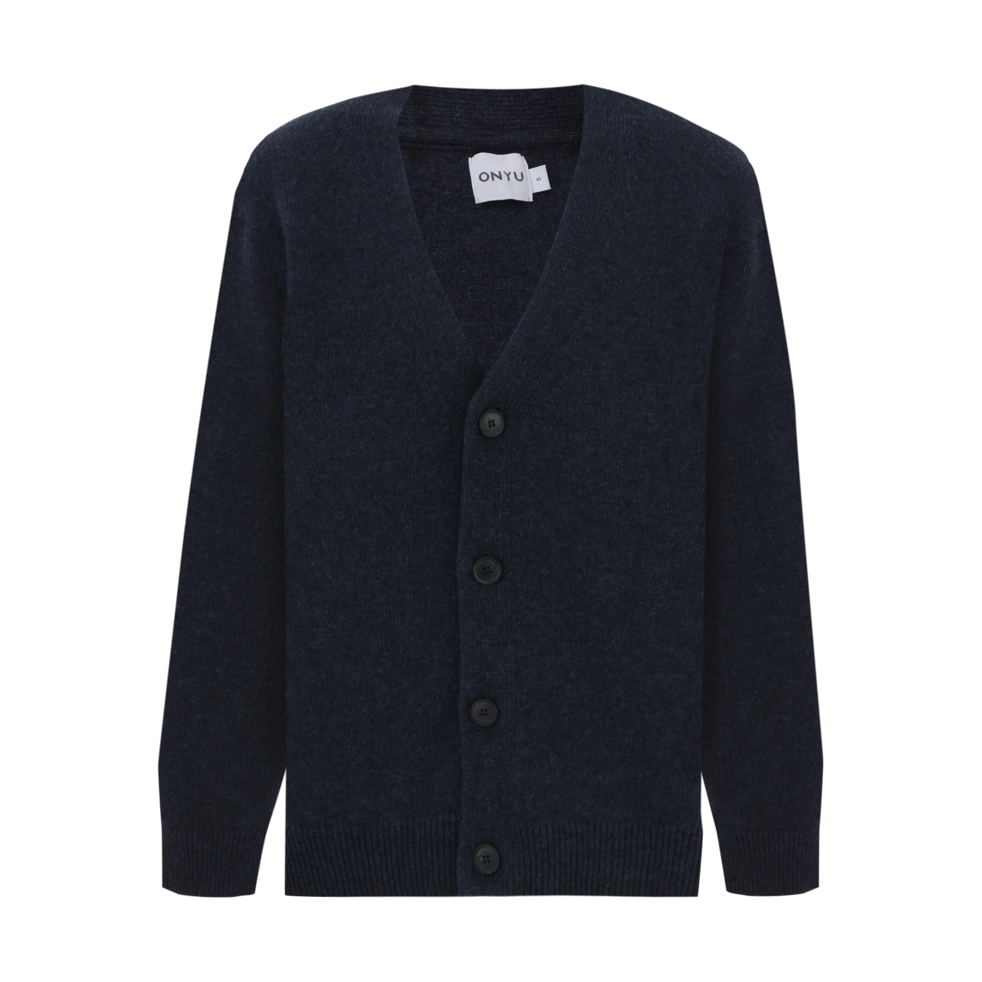 Dark Navy Wool Cardigan
