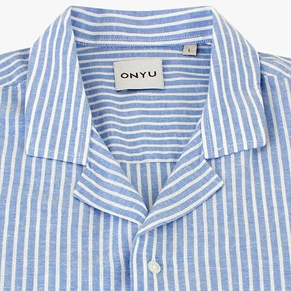 Light Blue Stripe Short Sleeved Shirt