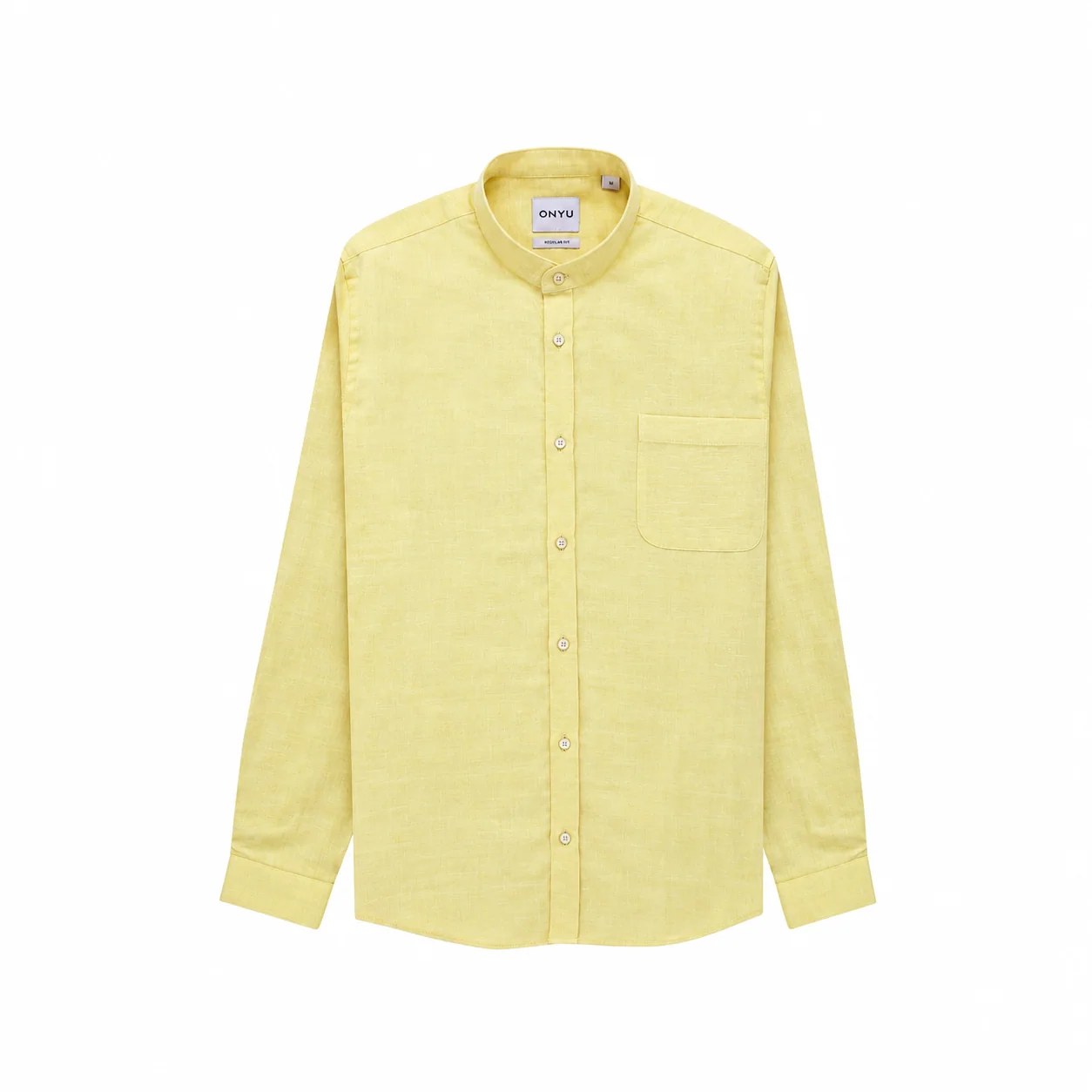 Mao Yellow Linen Shirt