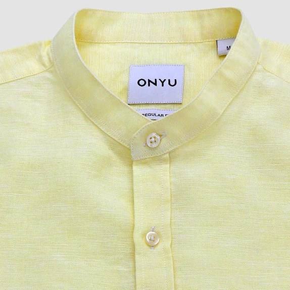 Mao Yellow Linen Shirt