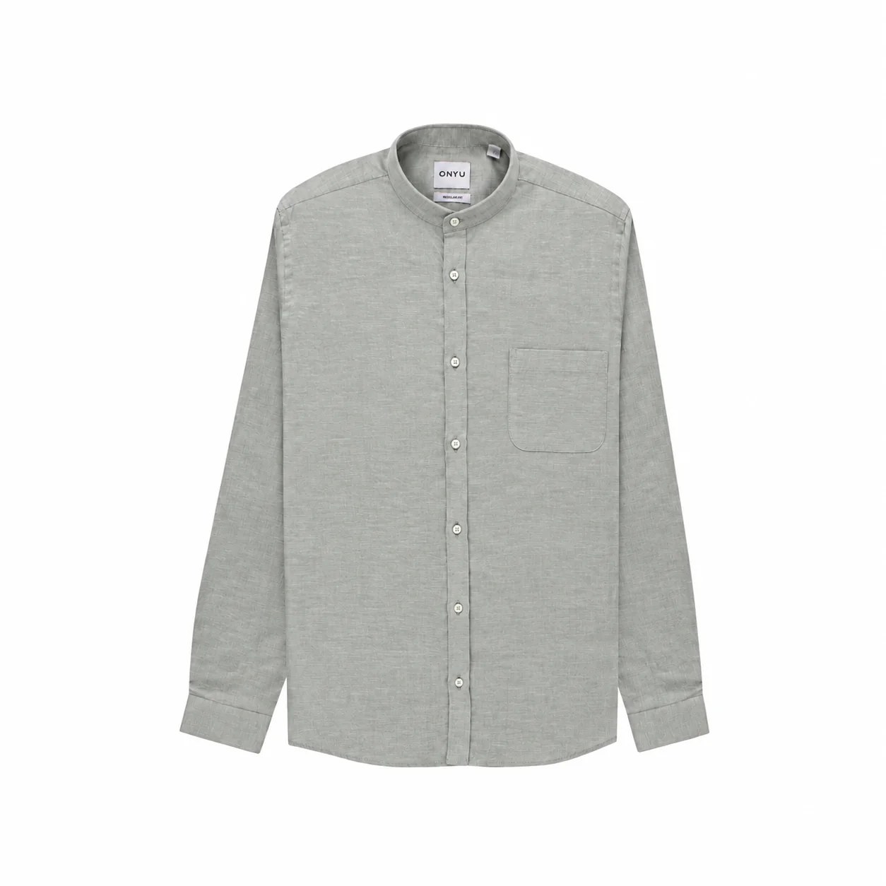 Mao Sage Linen Shirt