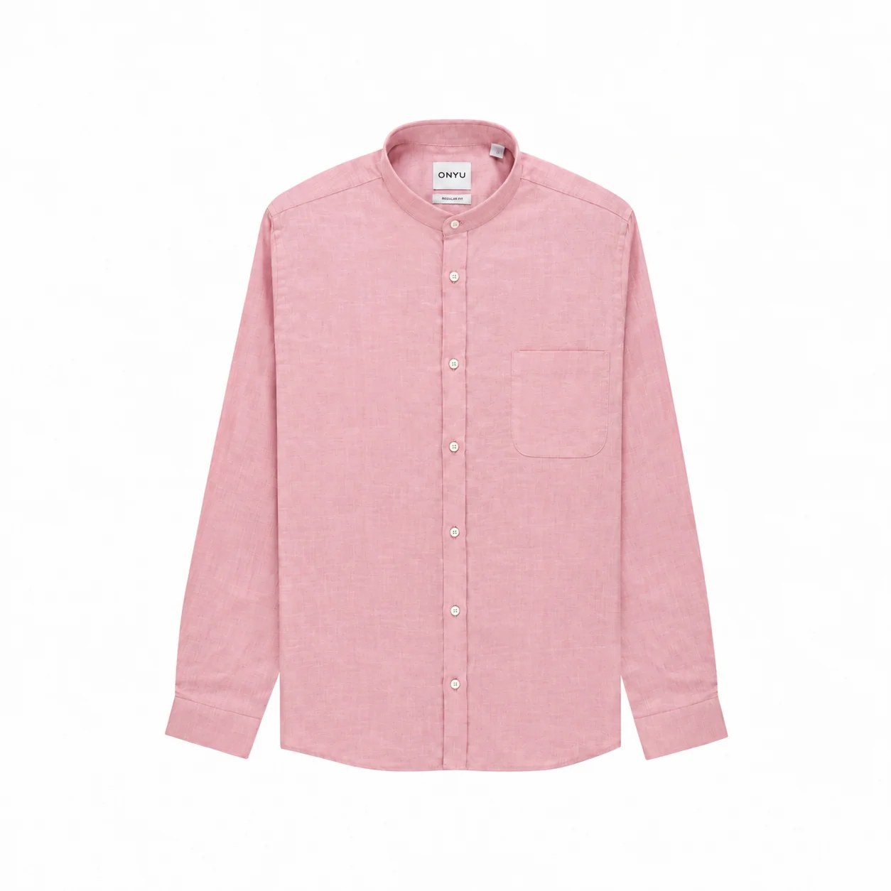 Mao Peach Linen Shirt