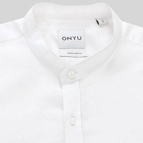 Mao White Linen Shirt