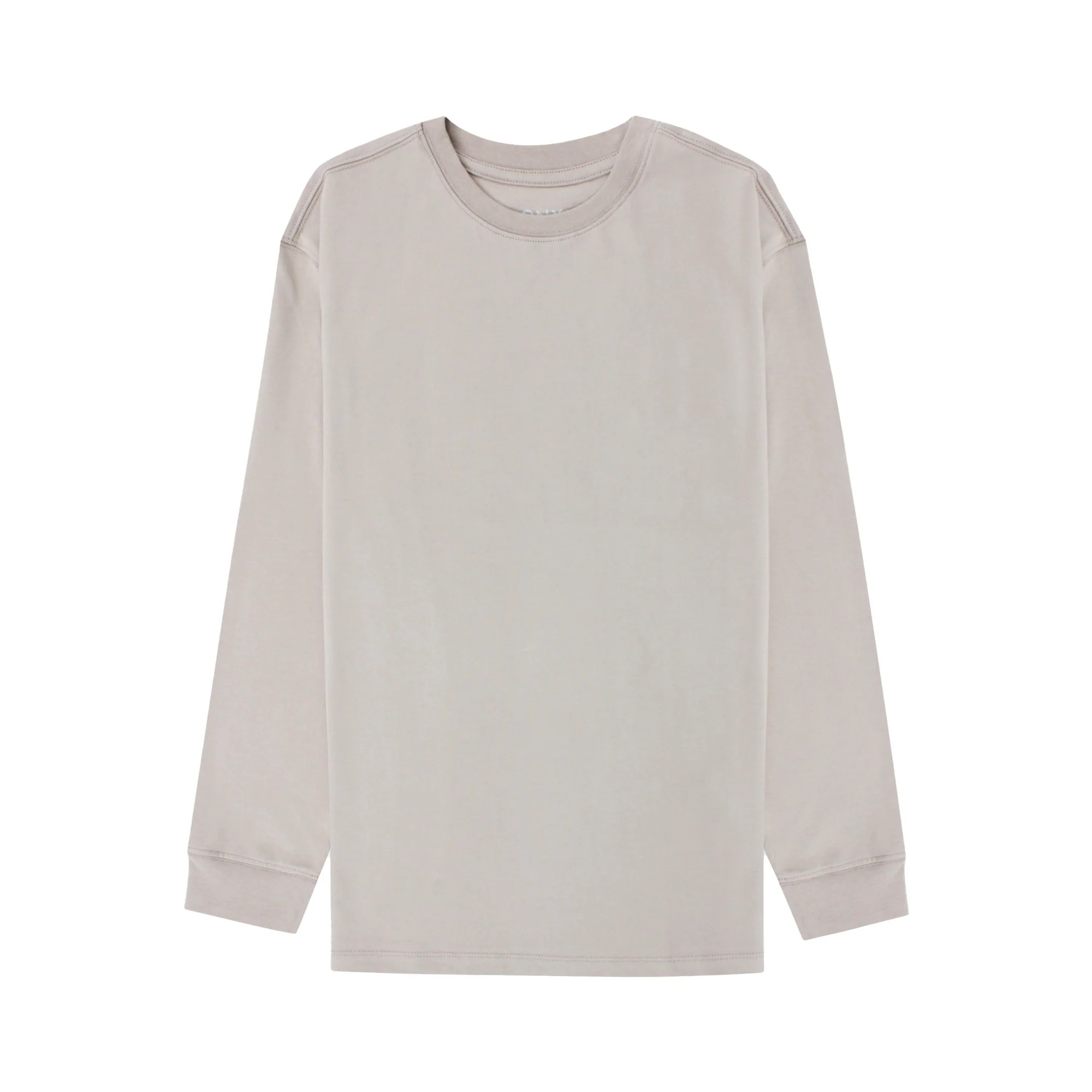 Beige Long Sleeve Relaxed Fit T-Shirt