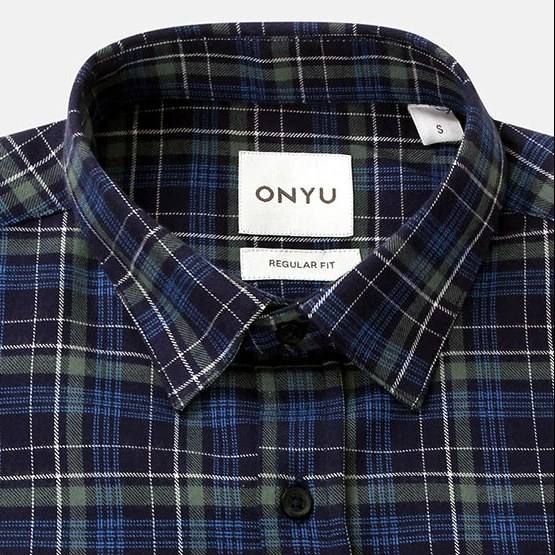 Navy/Blue Checks Flannel Shirt
