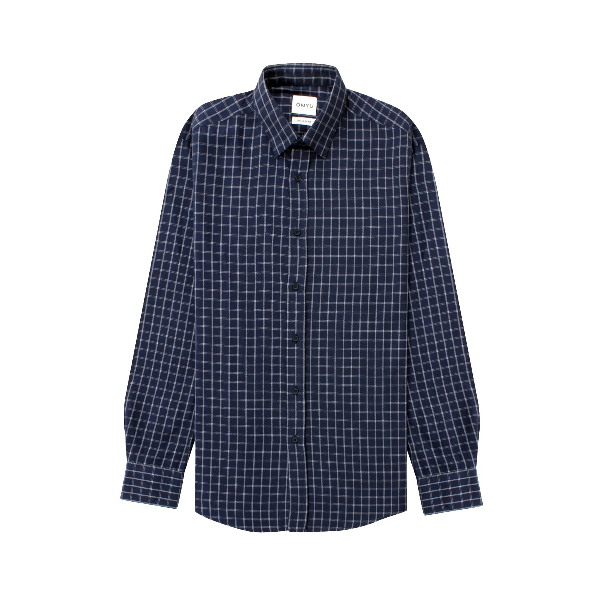 Navy Squares Flannel Shirt
