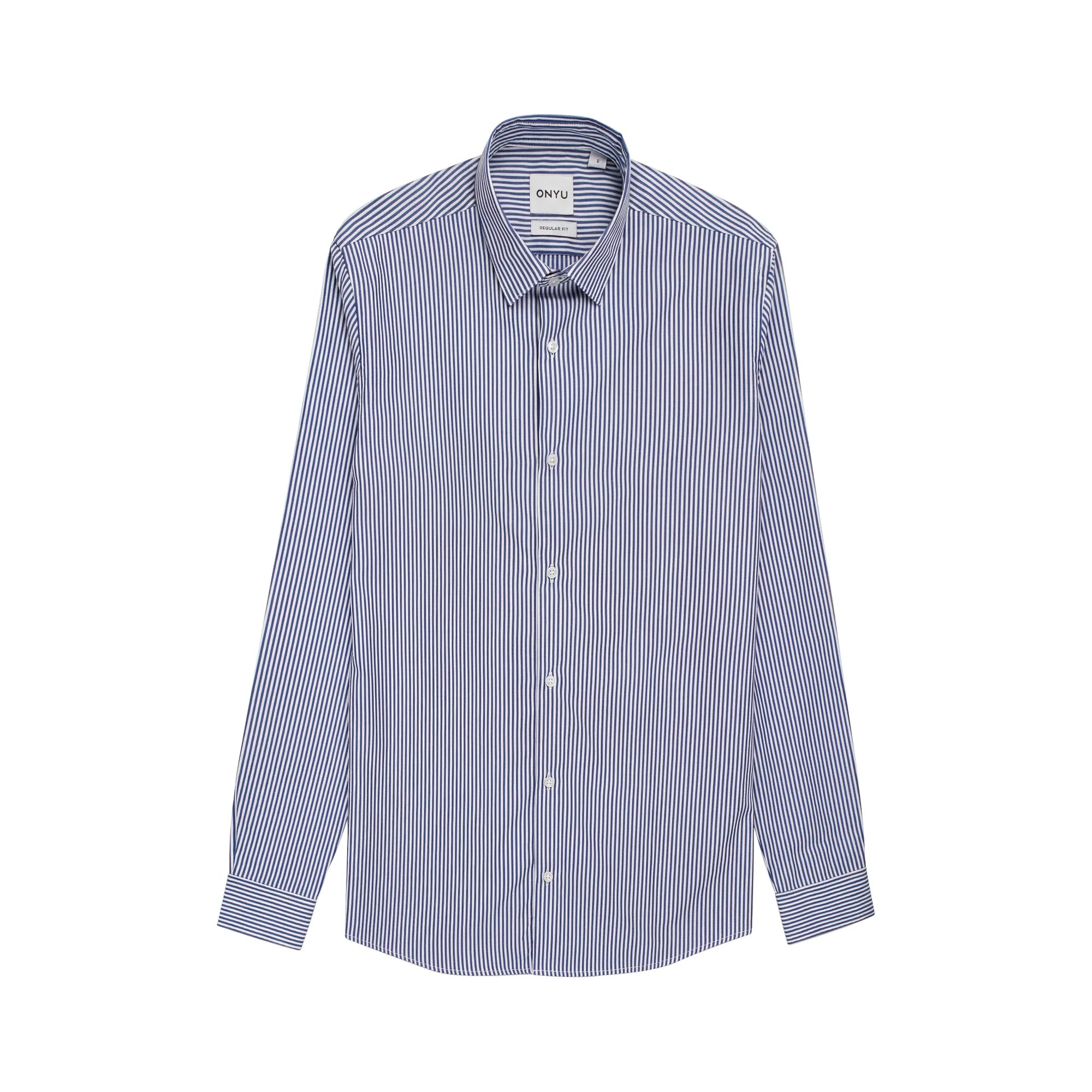 Blue Striped Regular Fit Oxford Shirt