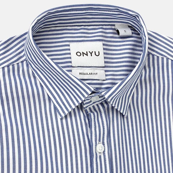 Blue Striped Regular Fit Oxford Shirt