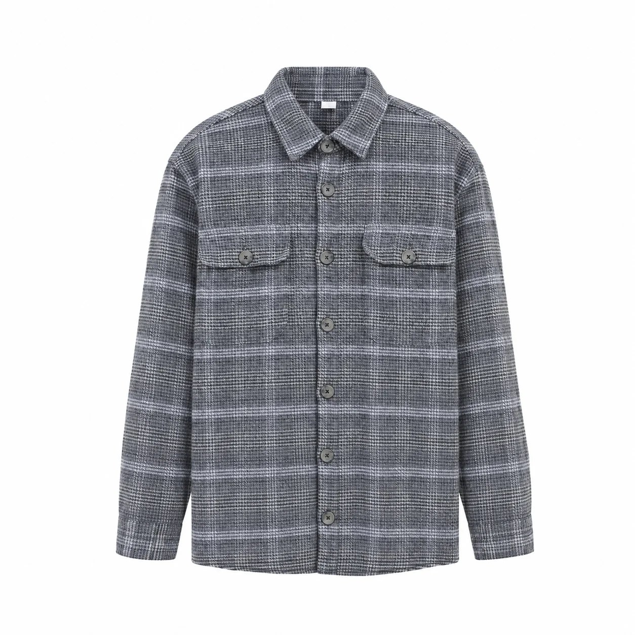 Navy/Grey Herringbone Overshirt