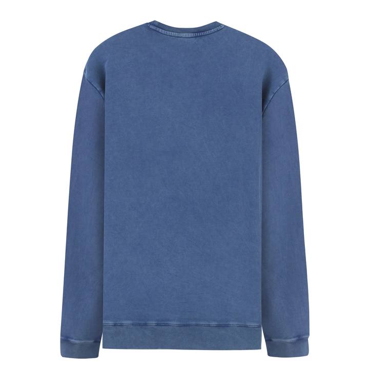 Blue Stone Wash V-Stitch Sweater