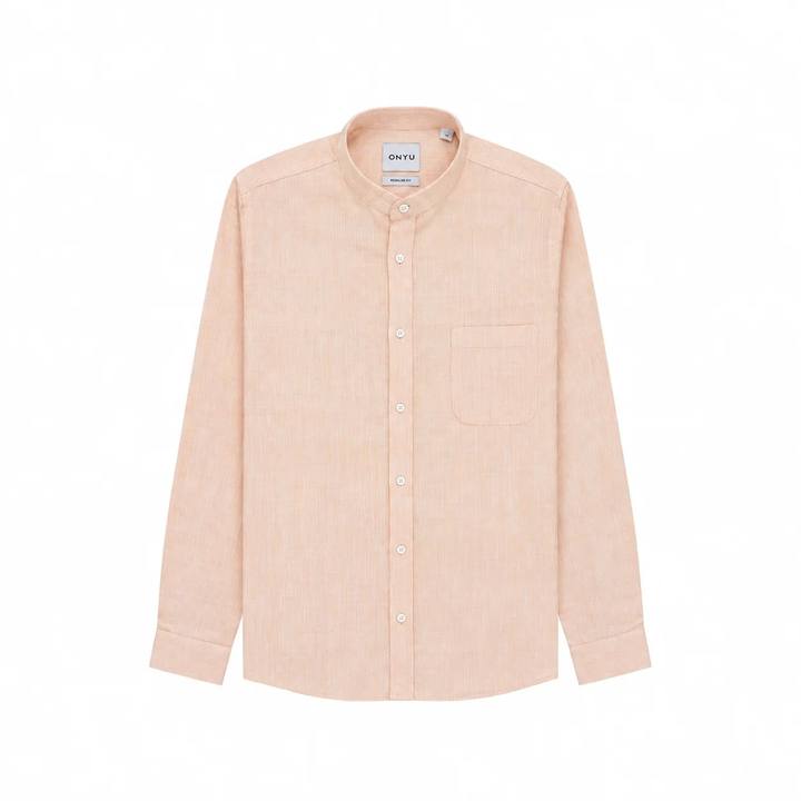Mao Sand Pin Striped Cotton Shirt