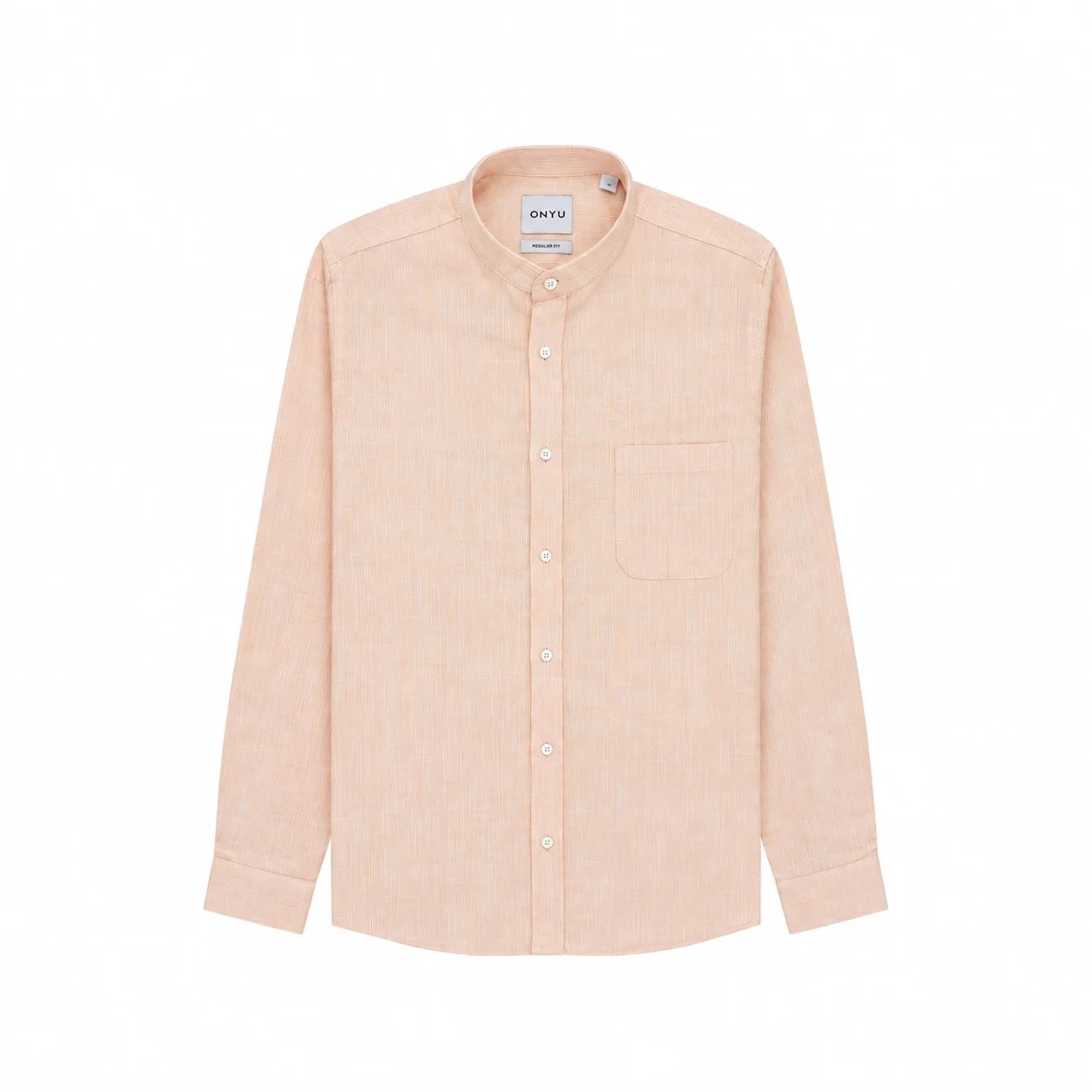 Mao Sand Pin Striped Cotton Shirt
