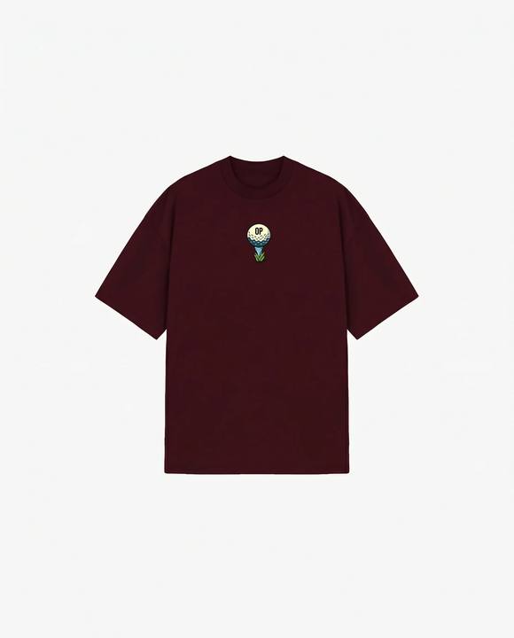 BURGUNDY T-SHIRT GOLF CLUB