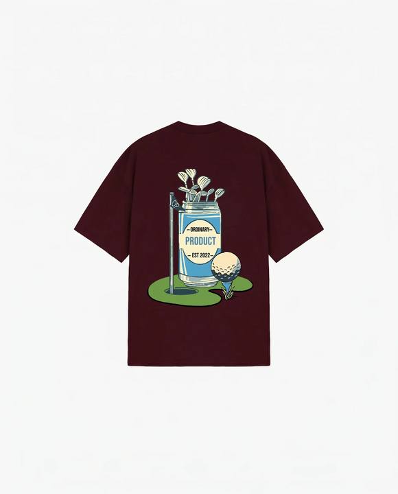 BURGUNDY T-SHIRT GOLF CLUB