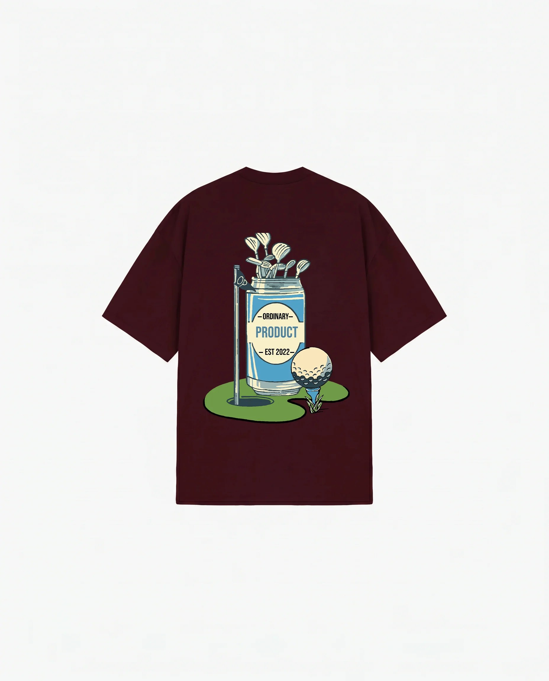 BURGUNDY T-SHIRT GOLF CLUB