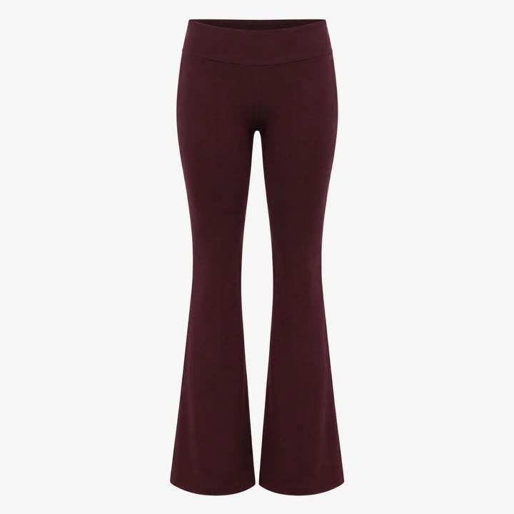 BURGUNDY FLARED YOGA PANTS