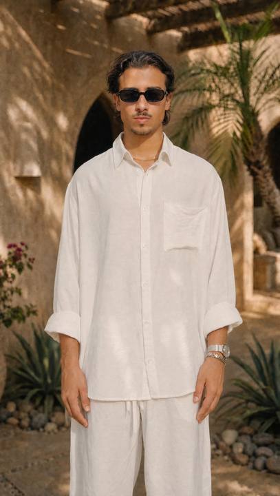 WHITE LINEN SHIRT