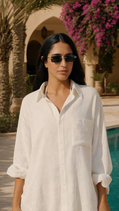 WHITE LINEN SHIRT