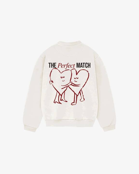 WHITE PERFECT MATCH CREWNECK