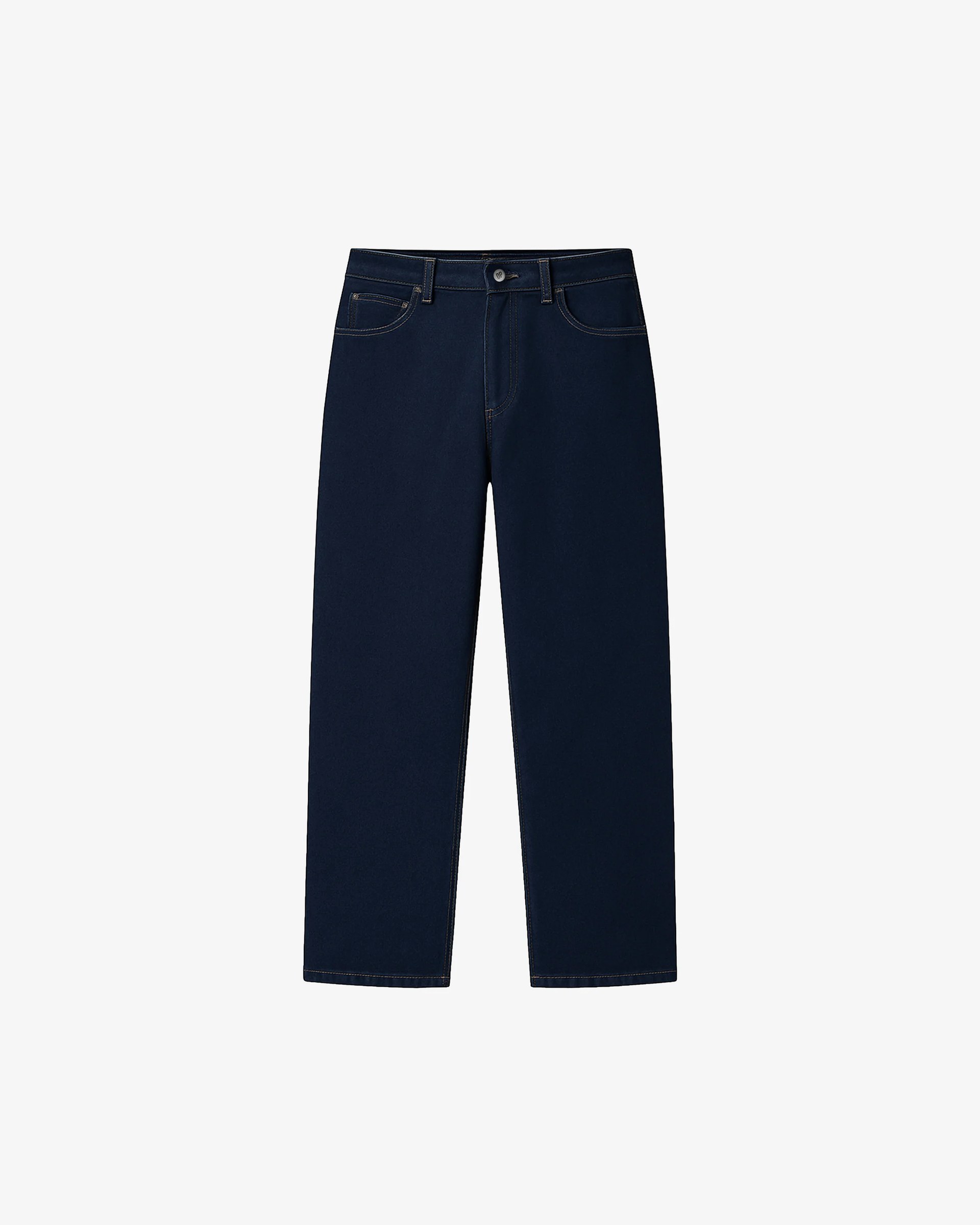 DENIM BLUE STRAIGHT FIT JEANS