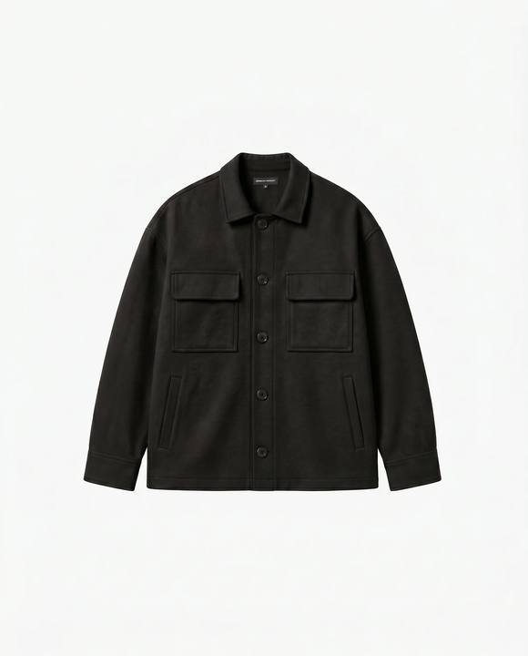 BLACK TIMELESS OVERSHIRT