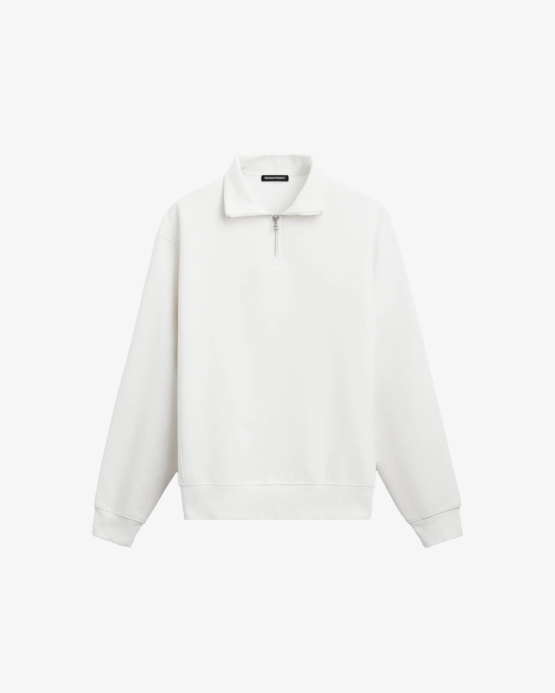 WHITE QUARTER ZIPPER