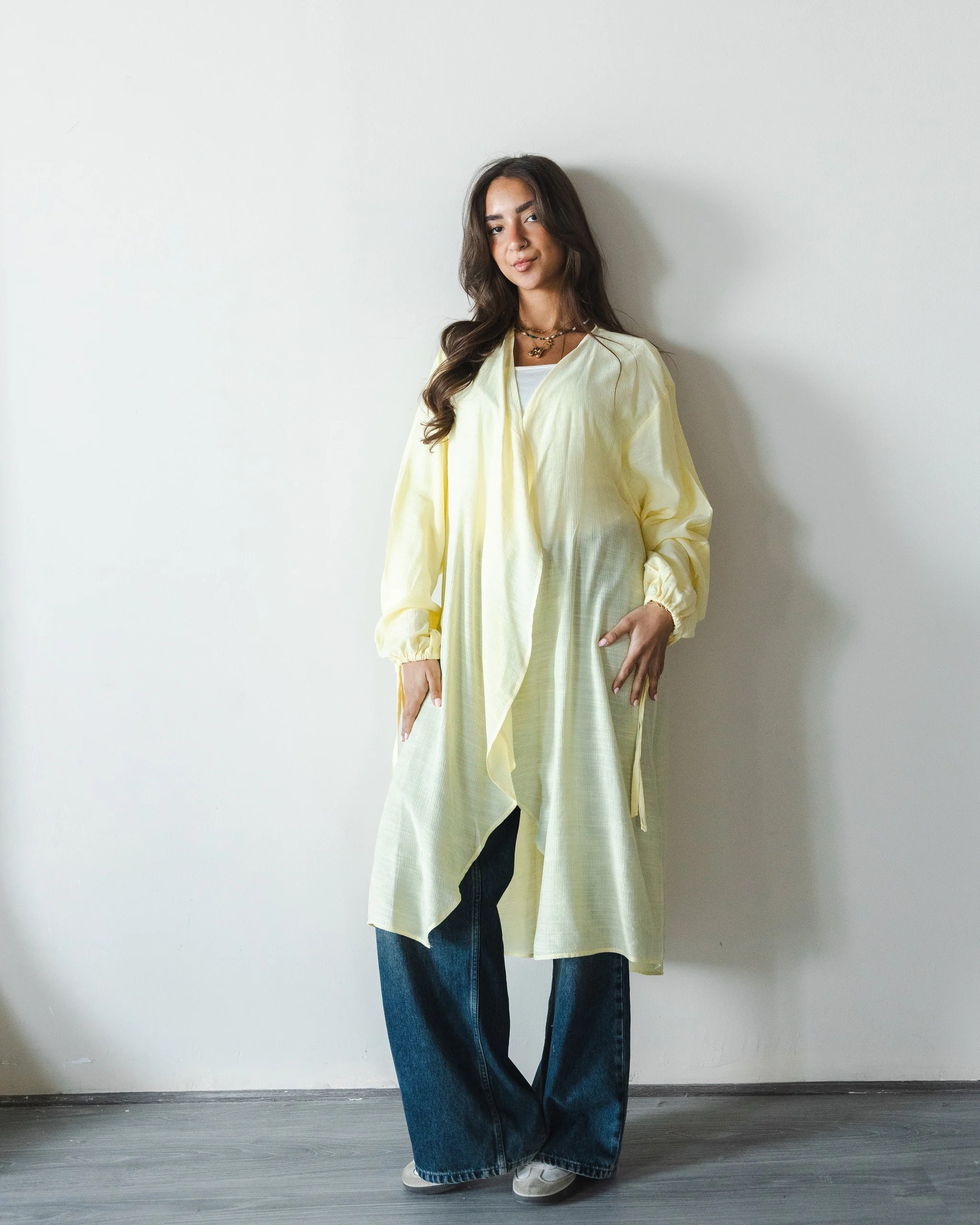 Fluffy Mood Kimono - Powder Yellow