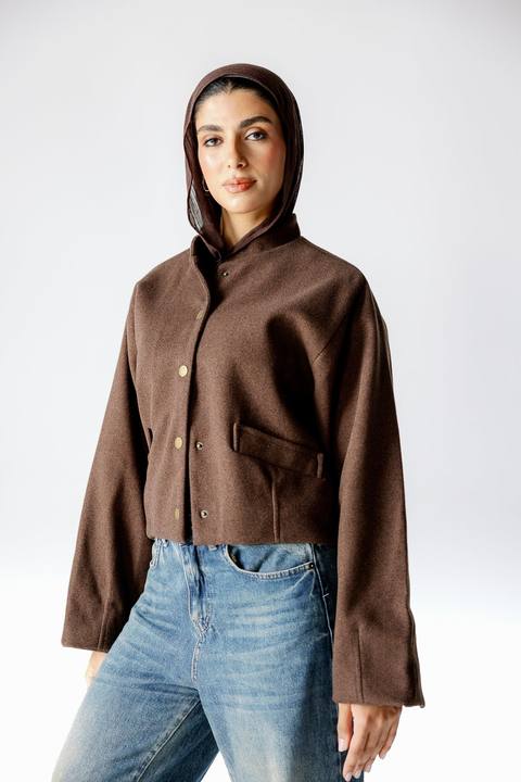 Layali Wool Jacket - Brown