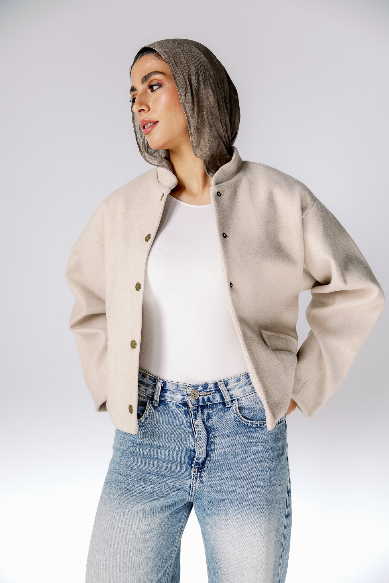 Layali Wool Jacket - Beige