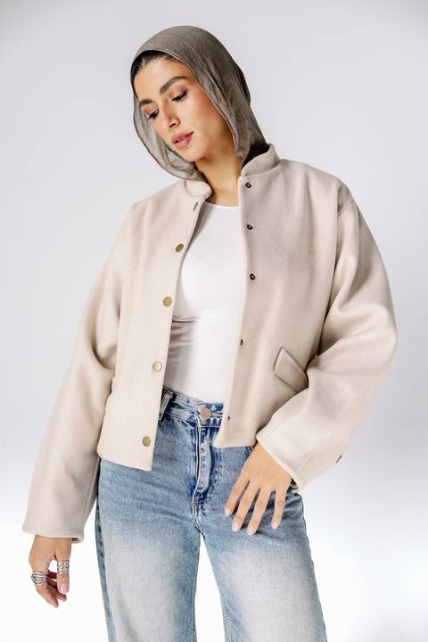 Layali Wool Jacket - Beige