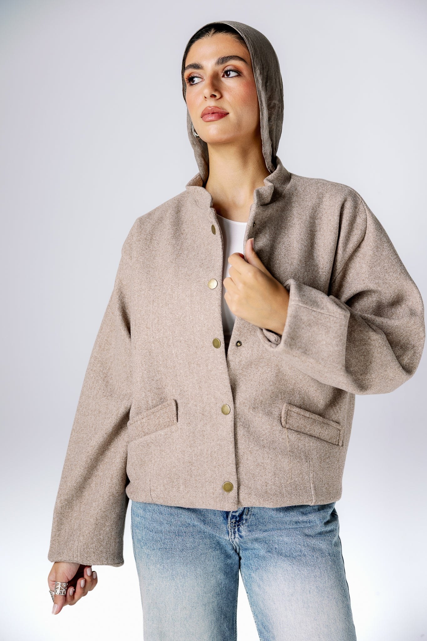 Layali Wool Jacket - Latte