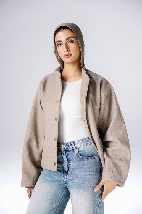 Layali Wool Jacket - Latte