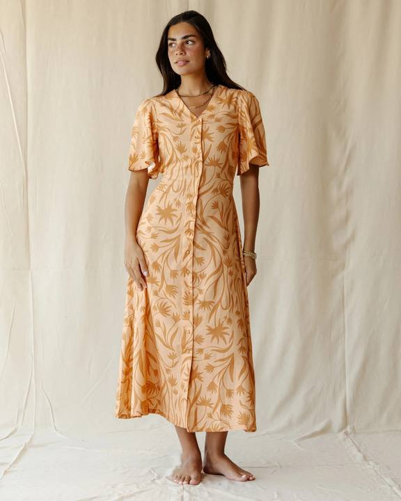 Wilderness Dress In Orange