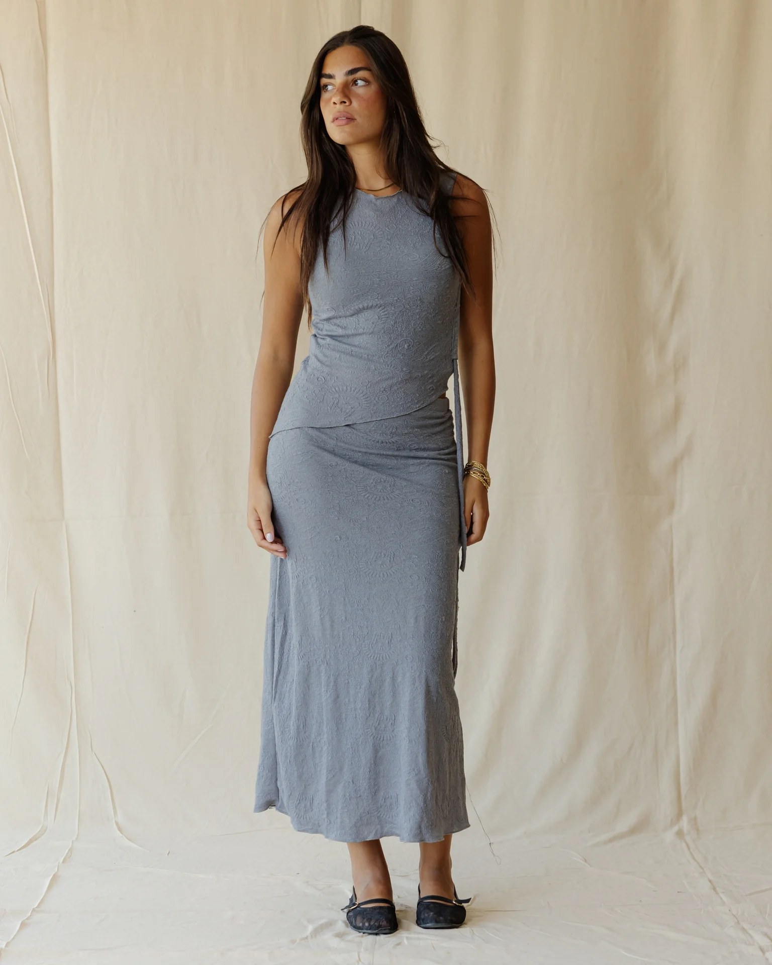 Terra Lace Grey Skirt