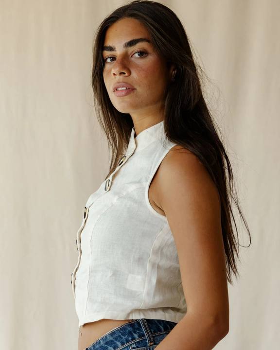 Elna Off-White Vest