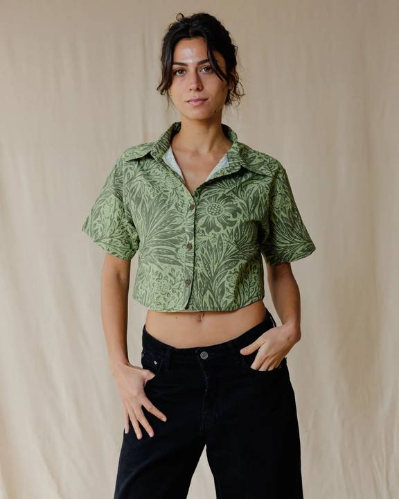 Antique Bloom Shirt In Olive