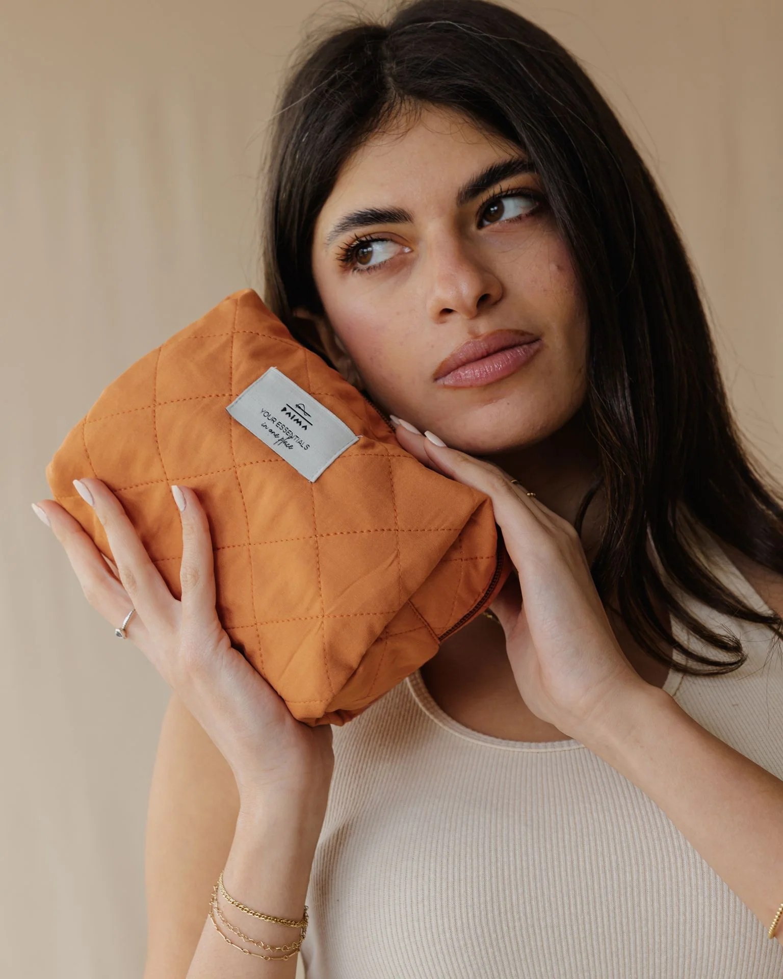 Peach Essential Makeup Pouch