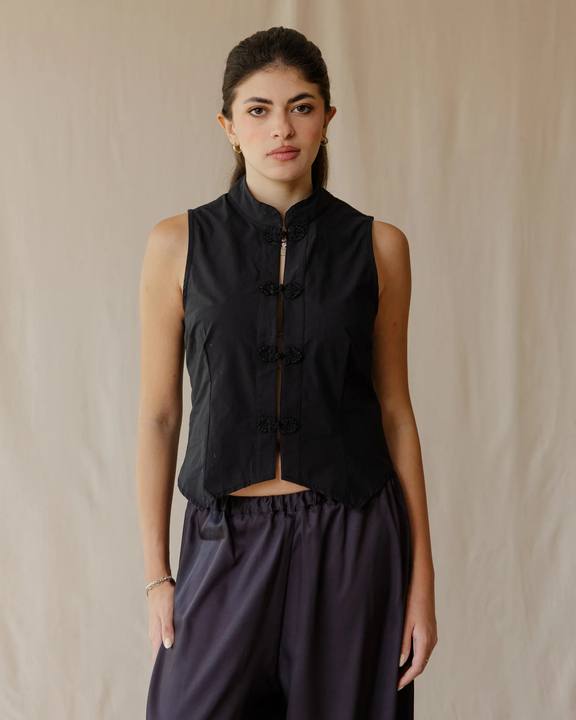 Empress Knot Black Vest