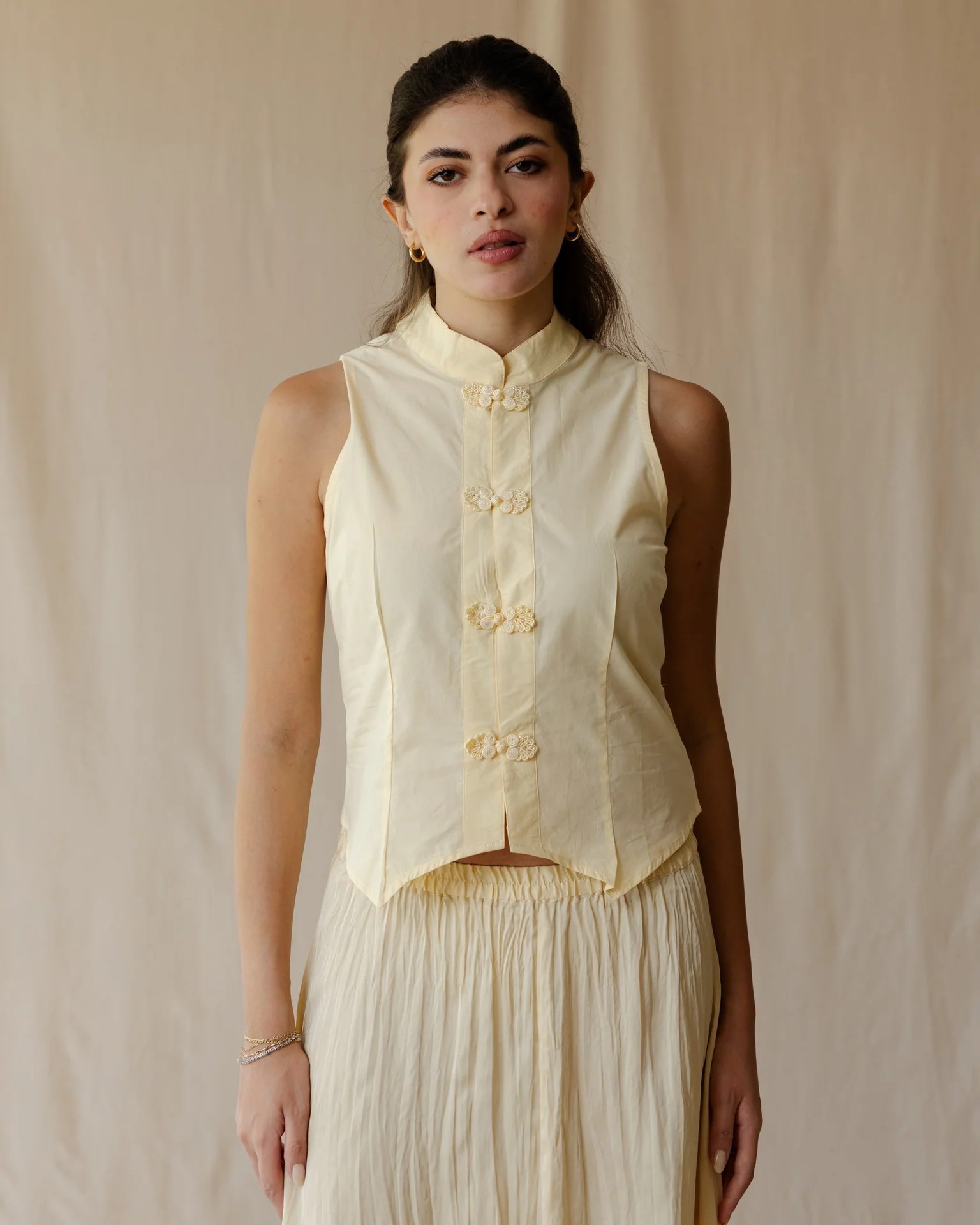 Empress Knot Butter Yellow Vest